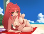  bikini kuroonehalf ponytail pyrrha_nikos red_hair rwby swimsuit 