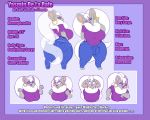  2019 anthro big_breasts big_bulge big_butt big_tail bodily_fluids bottomwear breasts bulge bust_portrait butt character_name chinchillid cinccino clothed clothing crying digital_media_(artwork) ear_piercing ear_ring english_text expression_sheet eyes_closed full-length_portrait fur grey_fur herm huge_breasts huge_butt information intersex jeans mammal measurements model_sheet nintendo one_eye_closed open_mouth pants piercing pok&eacute;mon pok&eacute;mon_(species) portrait purple_clothing purple_shirt purple_topwear rodent shirt simple_background smile solo standing tears text thestrider thick_thighs topwear video_games white_fur wide_hips yasmin_de_la_rafe 