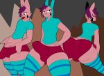  2019 4_fingers absolute_territory abstract_background absurd_res anthro anthrofied bedroom_eyes big_bulge big_butt big_penis biped black_eyes blue_clothing blue_legwear blue_shirt blue_socks blue_topwear brown_fur brown_penis bulge butt butt_from_the_front cheek_tuft chespin clothed clothing compression_artifacts digital_drawing_(artwork) digital_media_(artwork) erection erection_under_clothing eyelashes eyes_closed facial_markings fan_character fingers front_view fur fur_tuft girly hair hair_highlights half-closed_eyes half-length_portrait hand_on_hip head_markings hi_res hoodie huge_butt jess_(capdocks) leaning leaning_forward legwear light lighting looking_aside looking_at_penis looking_at_self looking_away looking_down male mammal markings midriff multicolored_hair multiple_poses navel nintendo open_mouth open_smile penis penis_base penis_outline pink_hair pink_highlights pok&eacute;mon pok&eacute;mon_(species) pok&eacute;morph portrait pose presenting presenting_hindquarters prick_ears purple_hair rear_view red_clothing red_nose red_tongue red_underwear seductive shadow shirt short_hair skindentation small_waist smile smirk smug socks solo spread_legs spreading standing stemingbunbun suntan tan_line teasing thick_thighs thigh_highs thigh_socks tongue tongue_out topwear tuft two_tone_hair underwear undressing vein veiny_penis video_games wide_stance 