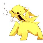  1:1 eeveelution eyes_closed feral jolteon nintendo pok&eacute;mon pok&eacute;mon_(species) reruponzu tired video_games 