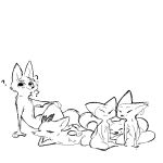  1:1 ? anthro arctic_fox arctic_fox_masseuse_(zootopia) canid canine charlie_(weaver) corsac_fox disney female fox group jewelry kneeling lying mammal nude on_side pack_street replytoanons sitting skye_(zootopia) zootopia 