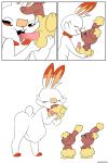  abdominal_bulge animal_genitalia bulging_(disambiguation) buneary comic erection feral hi_res living_insertion male male_prey mammal neck_bulge nintendo oral_vore pok&eacute;mon pok&eacute;mon_(species) scorbunny smushpretzel swallowing teasing video_games vore 