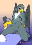  2019 anthro areola avian beak blush breasts duo faceless_male feathered_wings feathers female friendship_is_magic gabby_(mlp) gryphon hi_res male my_little_pony nipples open_beak open_mouth punk-pegasus pussy sex solo_focus wings 