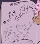  animated book crowbar drawing female finger_gun freckles gesture hammer horn knife kobold lockpick loose_feather puzzle quill reptile scalie screwdriver shrug slit_pupils solo srriz srriz_adventure story tools treasure_chest twitter underground unknown_artist writing_(disambiguation) 