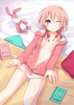  gochuumon_wa_usagi_desu_ka? hanakoizumi_yoruno hoto_cocoa no_bra open_shirt pantsu panty_pull undressing 