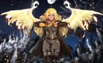  anonamos blonde_hair crossover rwby watermark wings yang_xiao_long 