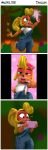  2019 3d_(artwork) activision ahegao anthro bandicoot big_breasts black_nose blonde_hair blue_overalls blush breasts camera_flash cellphone clothed clothing coco_bandicoot comic crash_bandicoot_(series) curled_hair digital_media_(artwork) embarrassed eyebrows eyelashes eyeshadow female flower flower_in_hair footwear fur green_eyes hair hi_res holding_object holding_phone lidded_eyes long_hair looking_pleasured makeup mammal marsupial on_one_leg open_mouth outside overalls phone pink_background pink_clothing pink_flower pink_footwear pink_shoes plant ponytail pose selfie shirt shoes simple_background small_waist smile solo standing tahlian taking_picture thick_thighs tongue tongue_out topwear video_games white_clothing white_shirt white_topwear wide_hips wumpa_fruit 