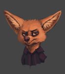  anthro canid canine clothed clothing disney fennec finnick flakjackal fox hi_res inner_ear_fluff male mammal shirt simple_background solo topwear zootopia 