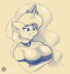  absurd_res anthro between_breasts big_breasts breasts clothing equid equine female feral friendship_is_magic hair hi_res horn larger_female long_hair mammal my_little_pony nexcoyotlgt princess_luna_(mlp) simple_background size_difference smile trentgt unicorn winged_unicorn wings 