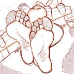  2019 5_toes aircraft airplane animate_inanimate anthro b-17 b-17_flying_fortress barefoot big_breasts breasts feet female foot_focus gloria_(zp92) hi_res huge_breasts humanoid humanoid_feet living_aircraft living_machine machine metal nipples sketch soles solo toes zp92 