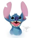  2010 6:5 absurd_res alien ambiguous_gender big_ears black_eyes blue_fur blue_nose digital_drawing_(artwork) digital_media_(artwork) disney experiment_(lilo_and_stitch) frootloops2 fur head_tuft hi_res lilo_and_stitch notched_ear open_mouth open_smile signature simple_background smile solo stitch_(lilo_and_stitch) tuft white_background 