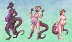  2018 animal_humanoid anthro anthro_to_humanoid belly big_belly blue_eyes breast_growth breasts brown_hair butt featureless_crotch female hair hand_on_stomach humanoid navel nintendo nipples papayamist pink_sclera pok&eacute;mon pok&eacute;mon_(species) pregnant reptile reptile_humanoid salazzle scalie scalie_humanoid sequence short_hair simple_background smile solo standing surprise transformation video_games 