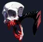  animated_skeleton blood bodily_fluids bone not_furry open_mouth papyrus_(undertale) portrait sido sido_(slipknot) sido魂 simple_background skeleton solo undead undertale video_games 