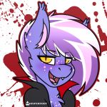  1:1 2019 ambiguous_gender anthro berry_frost clothing digital_media_(artwork) fan_character fangs freckles hi_res looking_at_viewer mammal my_little_pony open_mouth slit_pupils solo whisperfoot yellow_eyes 