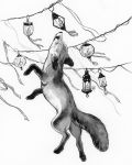  2019 ambiguous_gender canid canine feral fox fur mammal solo tamberella traditional_media_(artwork) 