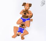  absurd_res bulge canid canine canis clothing cub domestic_dog father father_and_child father_and_son gaming hi_res incest joystick male male/male mammal nude ony onykr parent parent_and_child son underwear young 