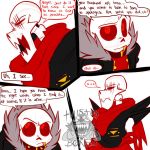  1:1 alternate_universe animated_skeleton bone english_text lizheru not_furry papyrus_(undertale) sans_(undertale) skeleton text undead underfell undertale video_games 