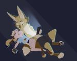  anthro bottomwear brown_body brown_fur canid canine cellphone cheek_tuft claws clothed clothing dipstick_ears dipstick_tail duo eyes_closed female fox fur green_eyes holding_cellphone holding_object holding_phone inner_ear_fluff kissing lagomorph leporid light lying male mammal multicolored_ears multicolored_tail on_back panties pawpads phone rabbit ribbontail_(character) scut_tail shirt shorts sleeping tan_body tan_fur toe_claws toeless_(marking) topless topwear tuft underwear vulpesvant vulpesvant_(character) whiskers 