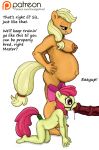  age_difference anthro anthrofied apple_bloom_(mlp) applejack_(mlp) belly big_belly big_breasts big_macintosh_(mlp) blush bodily_fluids breasts bridle brother brother_and_sister collar color_edit colored cub edit equid equine erection female friendship_is_magic genital_fluids hi_res incest licking male male/female mammal my_little_pony navel nipples nude oral patreon penile penis penis_lick pregnant sex sibling sister sisters sketch slave smudge_proof submissive tongue tongue_out young 