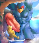  anthro avian ball_fondling balls big_balls big_penis bird bodily_fluids city detailed_background erection falco_lombardi fondling fox_mccloud genital_fluids hi_res humanoid_penis licking looking_down macro male male/male mayar nintendo nipple_lick nipple_play nipple_stimulation nipples oral penile penis penis_lick precum sex ship size_difference smile star_fox tongue tongue_out vehicle video_games worship 