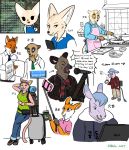  2019 aggressive_retsuko anai_(aggretsuko) antelope anthro asinus badger bovid canid canine chief_komiya clothed clothing donkey equid equine female fennec fenneko fox gazelle green_day haida herpestid hi_res hyaenid japanese_badger male mammal maned_wolf meerkat meles mustelid musteline necktie ohs688 ookami_(aggretsuko) pink_body pink_skin puko_(aggretsuko) sanrio spotted_hyena tadano_(aggretsuko) tsunoda yellow_sclera 