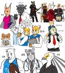  accipitriform aggressive_retsuko ailurid anai_(aggretsuko) anthro avian beak bird black_nose breasts brown_body brown_fur business_suit canid canine canis caracal caracal_(genus) clothing domestic_dog driving_school_receptionist eyes_closed feathers felid feline female fennec fenneko fox fur haida hi_res hyaenid kara-ane male mammal manumaru non-mammal_breasts ohs688 open_mouth overweight overweight_male pallas&#039;s_cat pantherine polar_bear red_panda resasuke retsuko rugby sanrio secretary_bird secretary_washimi shirota spotted_hyena suit tiger torajima_(aggretsuko) ursid ursine white_body white_fur 