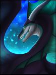  2019 aevere_(anotherpersons129) claws digital_media_(artwork) dragon feral glacierdragon green_eyes hi_res horn membrane_(anatomy) membranous_wings open_mouth solo spines teeth wings 