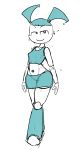  breasts clothed clothing female hi_res jenny_wakeman machine maximumpingas midriff my_life_as_a_teenage_robot nickelodeon nipples not_furry robot smile solo translucent translucent_clothing 
