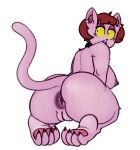  anthro anus big_butt breasts butt chen_(chubbachunks) chubbachunks domestic_cat felid feline felis female hair hi_res mammal nipples nude presenting presenting_hindquarters pussy short_hair simple_background solo 