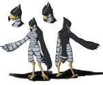  4_toes absurd_res accipitrid accipitriform anisodactyl anthro avian beak bird father_hill feathers goshawk hi_res male model_sheet nude talons toes 