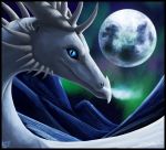  2018 black_sclera blue_eyes detailed_background digital_media_(artwork) dragon glacierdragon headshot_portrait hi_res horn moon night outside portrait sky star starry_sky 