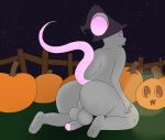 backsack balls clothing delta&#039;s_art food fruit hand_on_thigh hat headgear headwear hi_res looking_back male mammal mouse murid murine night outside owo penis perenium plant presenting pumpkin purple_eyes raised_tail rodent smile solo uncut 
