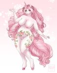  breasts equid female hi_res horn mammal pussy solo spottedtigress unicorn 
