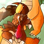  1:1 absurd_res anal anal_penetration big_dom_small_sub bodily_fluids claws cray_(taiden2) cum digital_media_(artwork) dragonite erection genital_fluids group group_sex hi_res male male/male male_penetrating nintendo oral penetration penis pok&eacute;mon pok&eacute;mon_(species) sandslash sex size_difference taiden2 threesome tongue video_games 