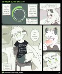  2019 absurd_res anthro chair comic english_text foxxx321 furniture green_eyes hi_res male sitting text 