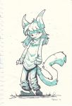  domestic_cat felid feline felis greyscale hair hi_res kyte kyte_frost kytecat long_hair male mammal monochrome ratcha scan sketch snoval traditional_media_(artwork) 