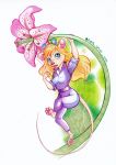  amber_wind blonde_hair chip_&#039;n_dale_rescue_rangers disney female flower gadget_hackwrench hair hi_res lily mammal mouse murid murine paws plant rodent solo traditional_media_(artwork) 