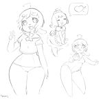  ! &lt;3 &lt;3_eyes 2019 anthro apron biped bovid breasts caprine chelsi clothing digital_media_(artwork) dress eyebrows eyes_closed female floppy_ears gesture hair looking_at_viewer maid_uniform mammal monochrome one-piece_swimsuit open_mouth open_smile scorci sheep short_hair short_tail signature sketch small_breasts smile solo speech_bubble standing swimwear uniform v_sign wide_hips 