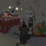  &lt;3 1:1 alcohol anothercolouranon anthro bed bedroom_eyes beverage candle clothed clothing detailed_background disney female flower fur furniture grey_body grey_fur half-closed_eyes holidays judy_hopps lagomorph leporid light lingerie mammal on_bed plant rabbit replytoanons rose_(flower) seductive sitting solo table valentine&#039;s_day wine zootopia 