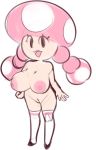  big_breasts breasts clothing female footwear high_socks humanoid legwear mammal mario_bros nintendo nipples not_furry nude open_mouth plantpenetrator pussy shoes short_stack simple_background socks solo standing teeth thick_thighs toad_(mario) toadette tongue video_games white_background wide_hips 