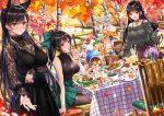  anthropomorphism atago_(azur_lane) autumn azur_lane choukai_(azur_lane) drink food foxgirl group maya_(azur_lane) swordsouls takao_(azur_lane) 