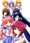  angel_beats! hisako irie_(angel_beats!) iwasawa key na-ga possible_duplicate seifuku sekine shiina tail weapon yui_(angel_beats!) yusa 