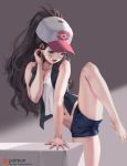  breast_hold cameltoe cleavage letdie1414 pokemon touko_(pokemon) 