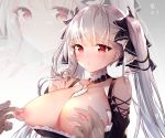  azur_lane breasts formidable_(azur_lane) lactation nipples no_bra open_shirt zhao_(pixiv12947327) 