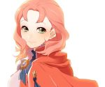  1girl annette_fantine_dominic ataka_takeru bow closed_mouth fire_emblem fire_emblem:_three_houses green_eyes medium_hair orange_hair simple_background smile solo upper_body white_background 
