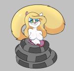  animaniacs anthro big_breasts blonde_hair breasts cel_shading clothed clothing coiling digital_media_(artwork) female feral fur hair hypnosis iamaneagle_(artist) invalid_tag mammal mind_control minerva_mink mink mustelid musteline naturally_censored navel nipple_tuft reptile ringed_eyes scales scalie snake spots topless tuft warner_brothers 