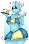  absurd_res anthro anthrofied beverage big_breasts blush bottomwear breasts cleavage clothed clothing cutejosuke equid equine female fleetfoot_(mlp) friendship_is_magic grey_hair hair hi_res holding_object mammal midriff my_little_pony pterippus short_hair simple_background skimpy skirt smile under_boob wings wonderbolts_(mlp) 