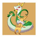  ambiguous_gender blush bodily_fluids duo ecru ecru_(artist) eeveelution jolteon looking_at_viewer nintendo open_mouth orange_eyes pok&eacute;mon pok&eacute;mon_(species) purple_eyes serperior sex simple_background sweat tongue video_games 