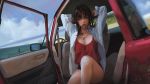  brown_hair car g-tz necklace original realistic shorts signed sky water 