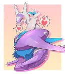  &lt;3 ambiguous_gender blush duo ecru eyes_closed fangs latias latios legendary_pok&eacute;mon mega_evolution mega_latias nintendo open_mouth pok&eacute;mon pok&eacute;mon_(species) sex size_difference suggestive video_games 